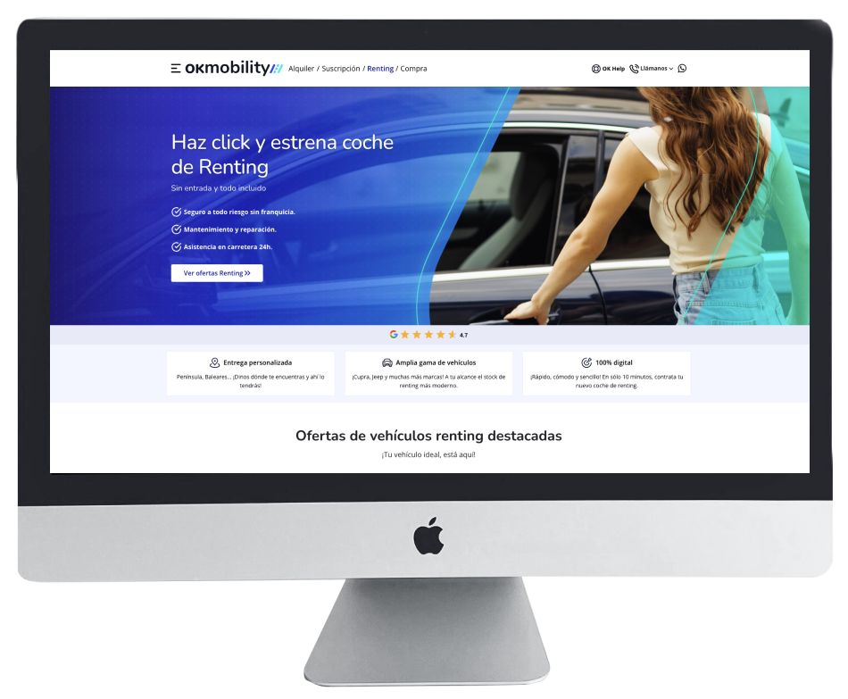 Renting de vehículos 100% online